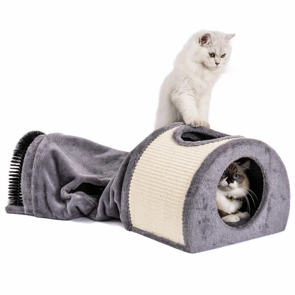Cat tunnels with built-in LED lights
